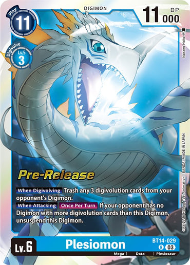 Plesiomon [BT14-029] [Blast Ace Pre-Release Cards] 