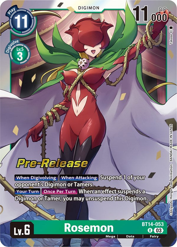 Rosemon [BT14-053] [Blast Ace Pre-Release Cards] 