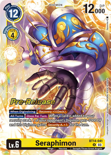 Seraphimon [BT14-041] [Blast Ace Pre-Release Cards] 