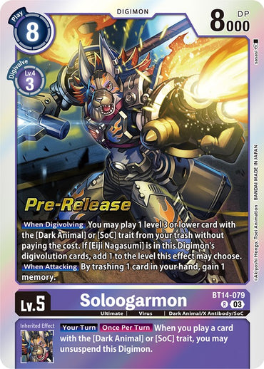 Soloogarmon [BT14-079] [Blast Ace Pre-Release Cards] 