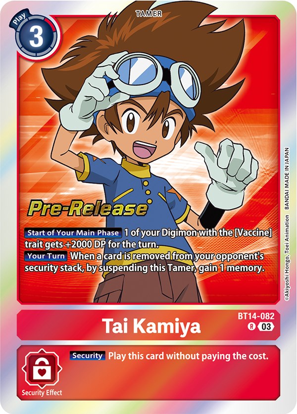 Tai Kamiya [BT14-082] [Blast Ace Pre-Release Cards] 