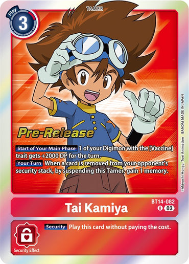 Tai Kamiya [BT14-082] [Blast Ace Pre-Release Cards] 