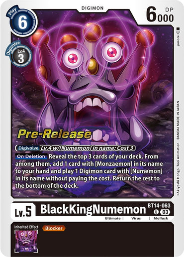 BlackKingNumemon [BT14-063] [Blast Ace Pre-Release Cards] 