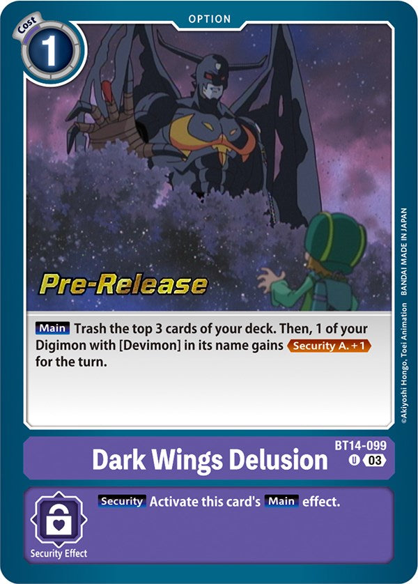 Dark Wings Delusion [BT14-099] [Blast Ace Pre-Release Cards] 