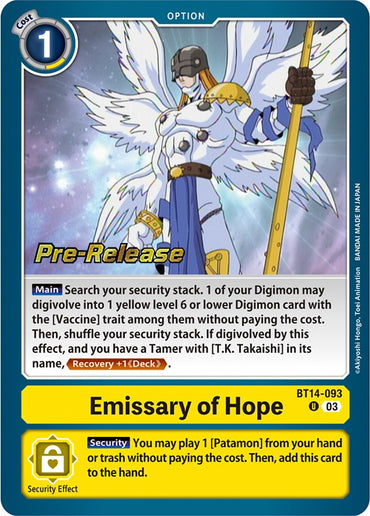 Emissary of Hope [BT14-093] [Blast Ace Pre-Release Cards] 