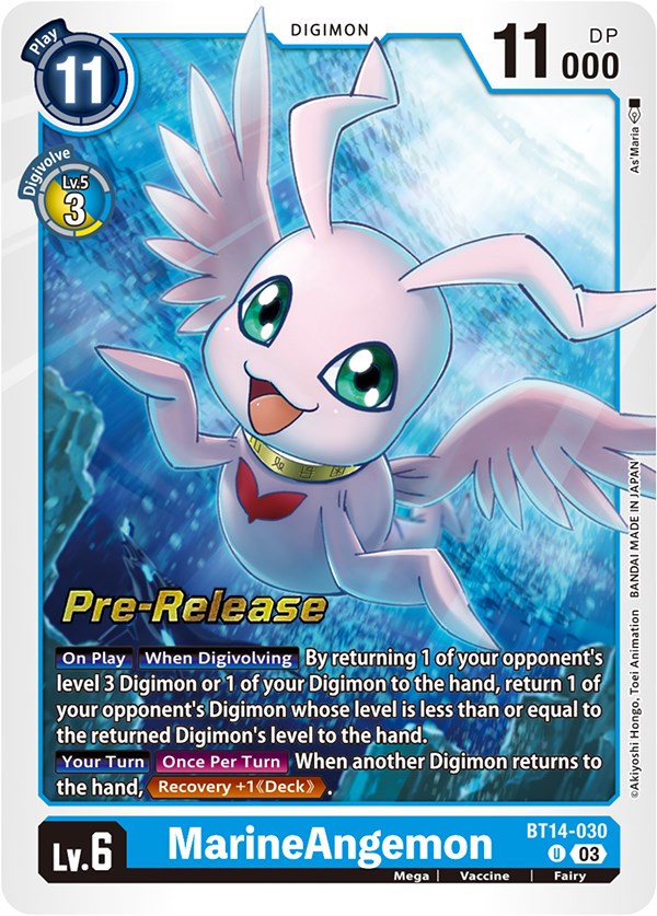 MarineAngemon [BT14-030] [Blast Ace Pre-Release Cards] 