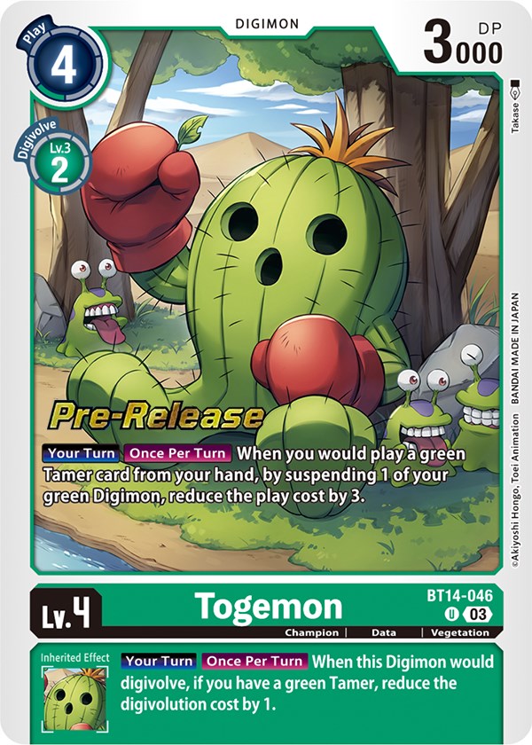 Togemon [BT14-046] [Blast Ace Pre-Release Cards] 