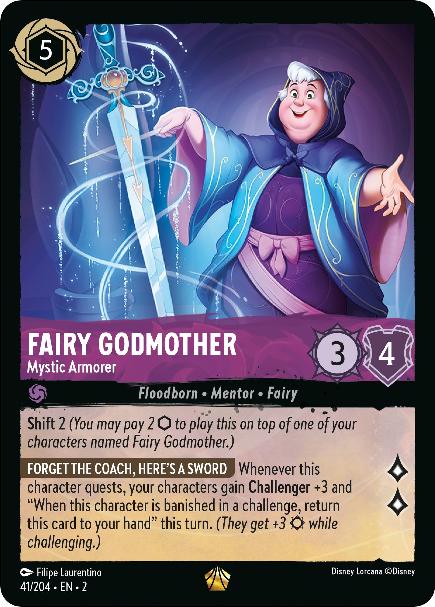 Fairy Godmother - Mystic Armorer (41/204) [Rise of the Floodborn] 