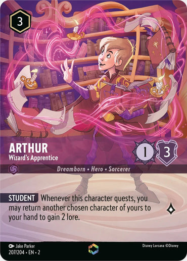 Arthur - Wizard's Apprentice (Enchanted) (207/204) [Rise of the Floodborn] 