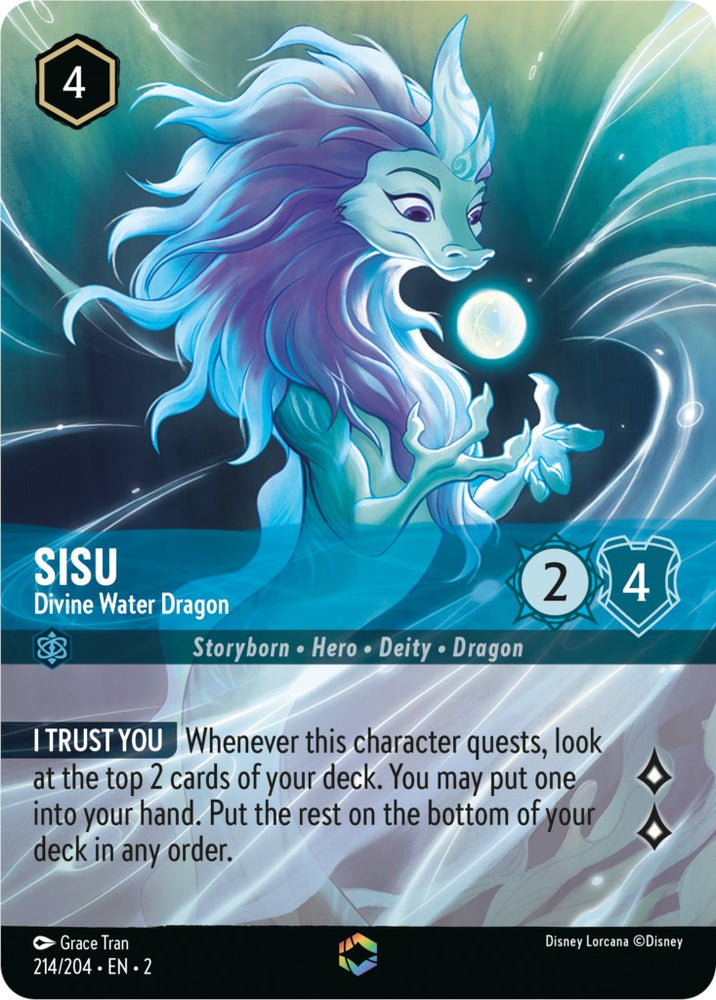 Sisu - Divine Water Dragon (Enchanted) (214/204) [Rise of the Floodborn] 