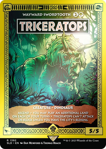 Triceratops - Wayward Swordtooth (Rainbow Foil) [Secret Lair Drop Series] 