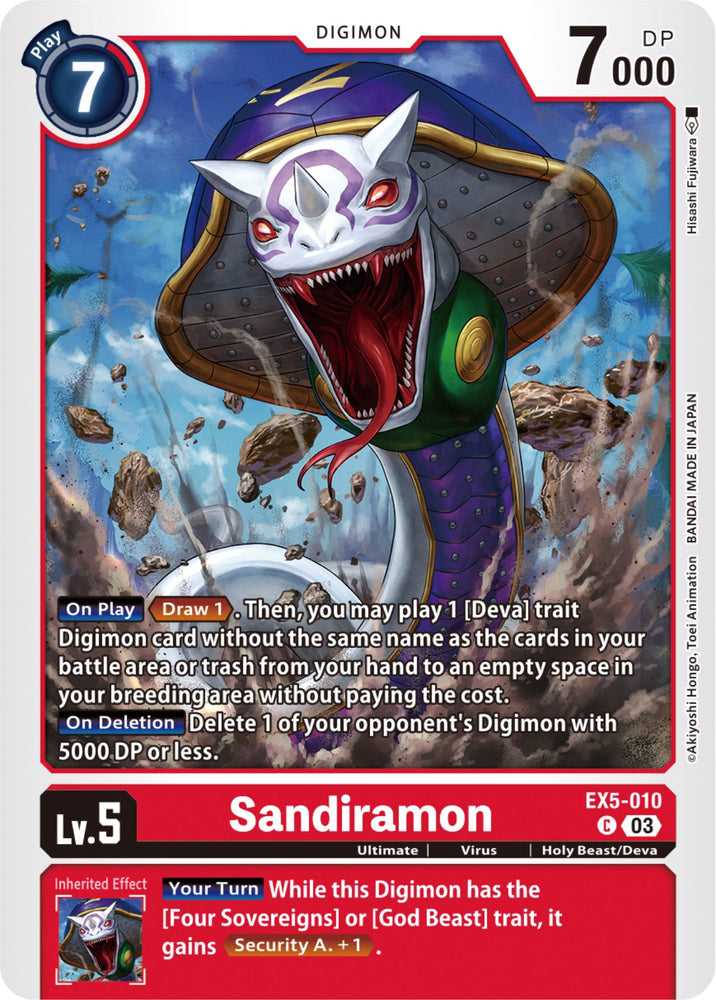 Sandiramon [EX5-010] [Animal Colosseum] 