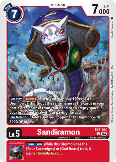 Sandiramon [EX5-010] [Animal Colosseum] 
