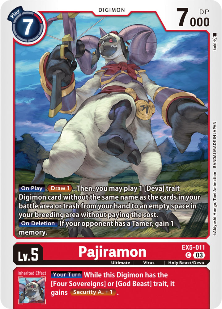 Pajiramon [EX5-011] [Animal Colosseum] 