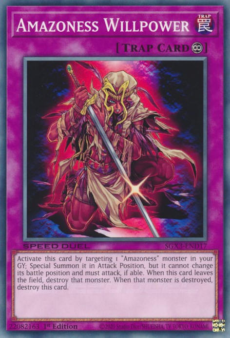 Amazoness Willpower [SGX3-END17] Common 