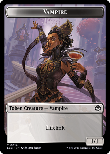 Vampire (0014) // Vampire Demon Double-Sided Token [The Lost Caverns of Ixalan Commander Tokens] 