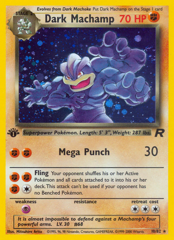 Dark Machamp (10/82) [Team Rocket 1st Edition] 