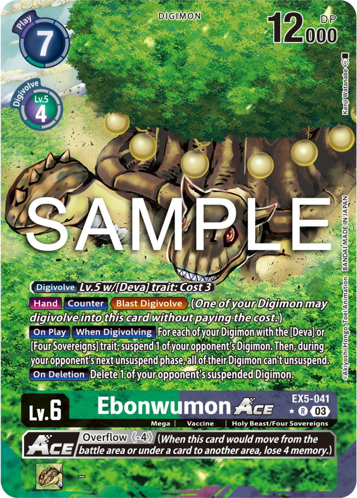 Ebonwumon Ace [EX5-041] (Alternate Art) [Animal Colosseum] 