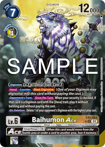 Baihumon Ace [EX5-053] (Alternate Art) [Animal Colosseum] 