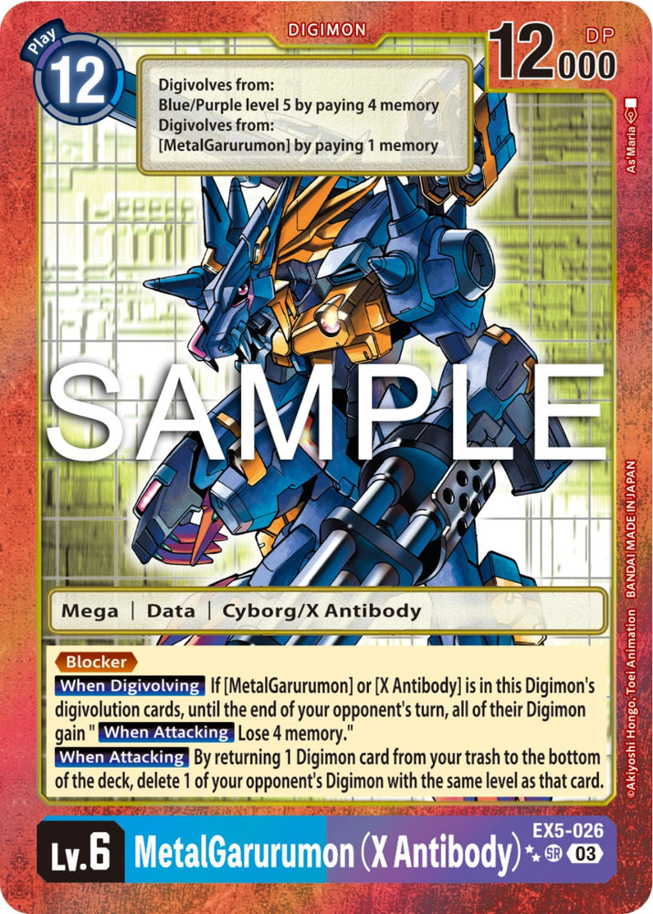MetalGarurumon (X Antibody) [EX5-026] (2 Star Alternate Art) [Animal Colosseum] 