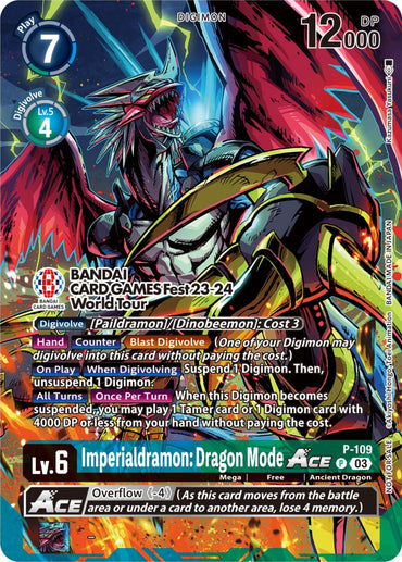 Imperialdramon: Dragon Mode Ace [P-109] (BANDAI Card Games Fest 23-24 World Tour) [Promotional Cards] 
