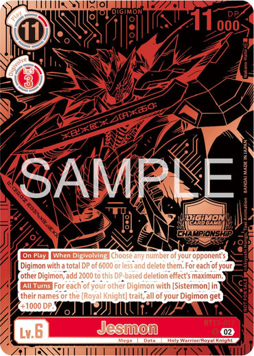 Jesmon [BT13-017] (2023 Championship Finals 3rd and 4th Place) [Versus Royal Knights Promos] 