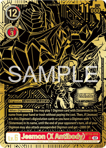 Jesmon [BT10-016] (X Antibody) (2023 Championship Finals 1st Place) [Xros Encounter Promos] 