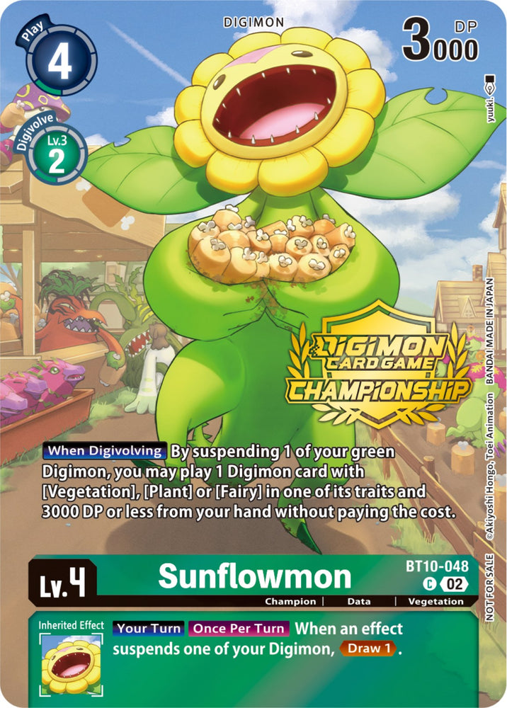 Sunflowmon [BT10-048] (Championship 2023 Tamers Pack) [Xros Encounter Promos] 