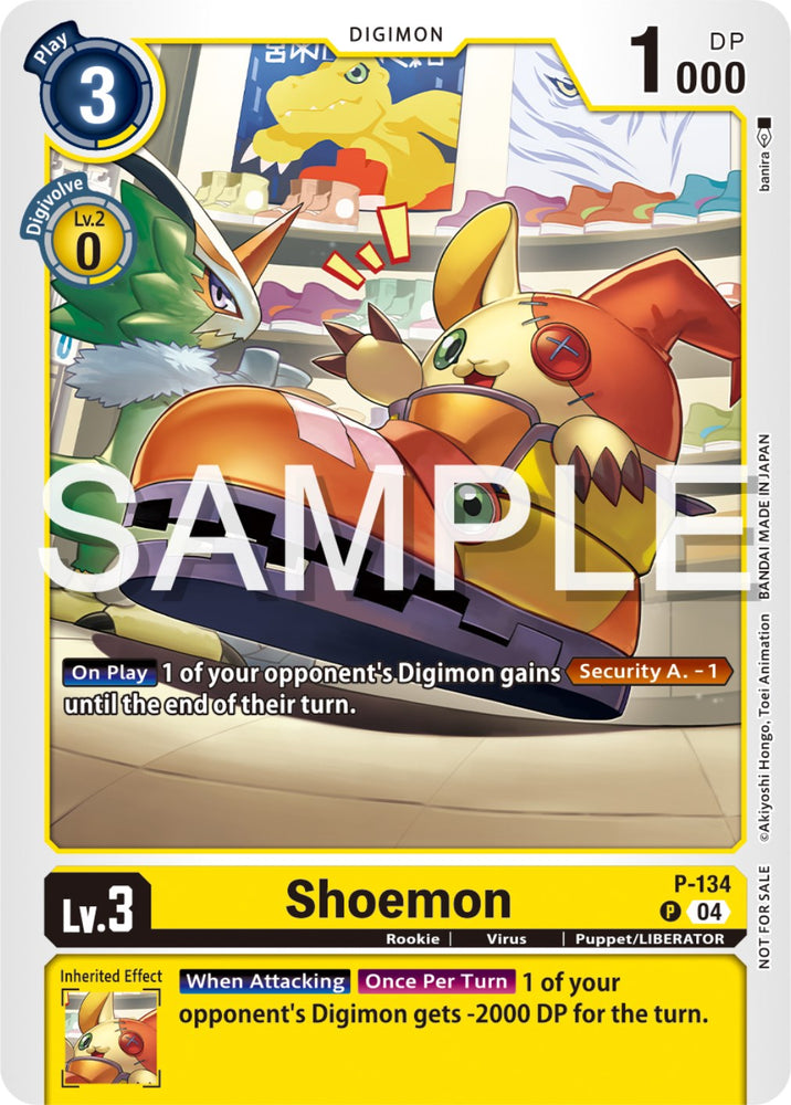 Shoemon [P-134] (Digimon Liberator Promotion Pack) [Promotional Cards] 