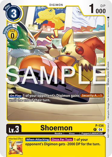 Shoemon [P-134] (Digimon Liberator Promotion Pack) [Promotional Cards] 