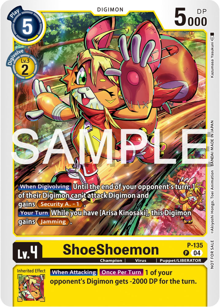 ShoeShoemon [P-135] (Digimon Liberator Promotion Pack) [Promotional Cards] 