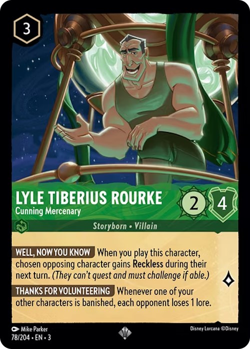 Lyle Tiberius Rourke - Cunning Mercenary (78/204) [Into the Inklands] 