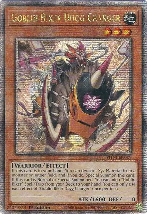 Goblin Biker Dugg Charger [PHNI-EN008] Quarter Century Secret Rare 