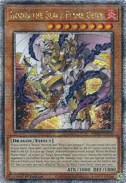 Horus the Black Flame Deity [PHNI-EN018] Quarter Century Secret Rare 