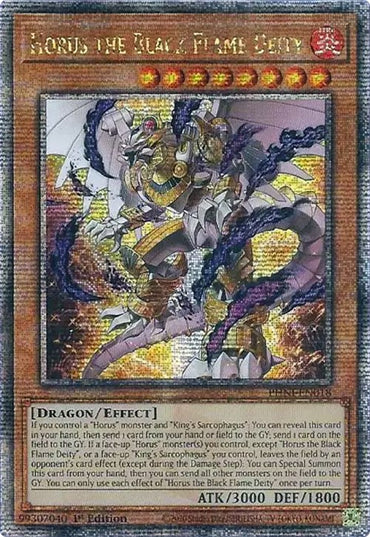 Horus the Black Flame Deity [PHNI-EN018] Quarter Century Secret Rare 