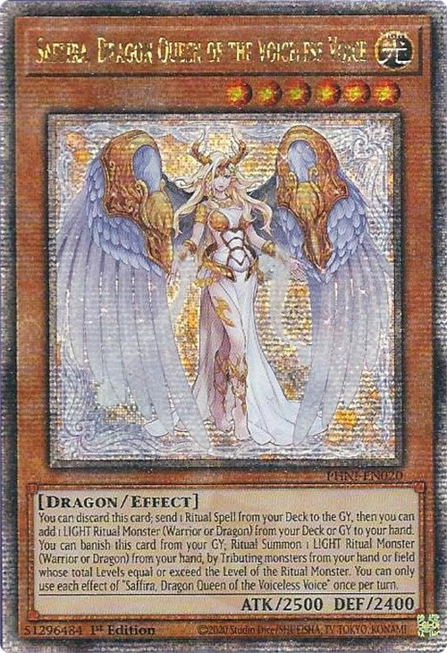 Saffira, Dragon Queen of the Voiceless Voice [PHNI-EN020] Quarter Century Secret Rare 