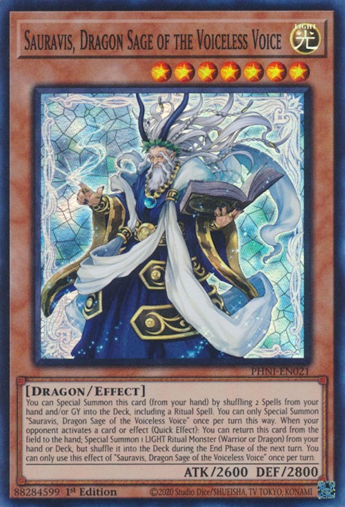 Sauravis, Dragon Sage of the Voiceless Voice [PHNI-EN021] Super Rare 