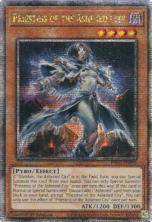 Priestess of the Ashened City [PHNI-EN093] Quarter Century Secret Rare 