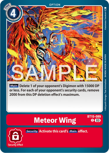 Meteor Wing [BT15-089] [Exceed Apocalypse] 