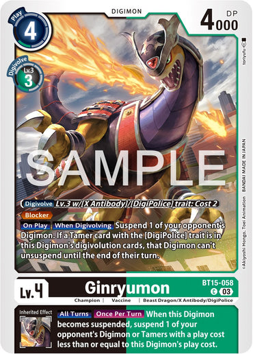 Ginryumon [BT15-058] [Exceed Apocalypse] 