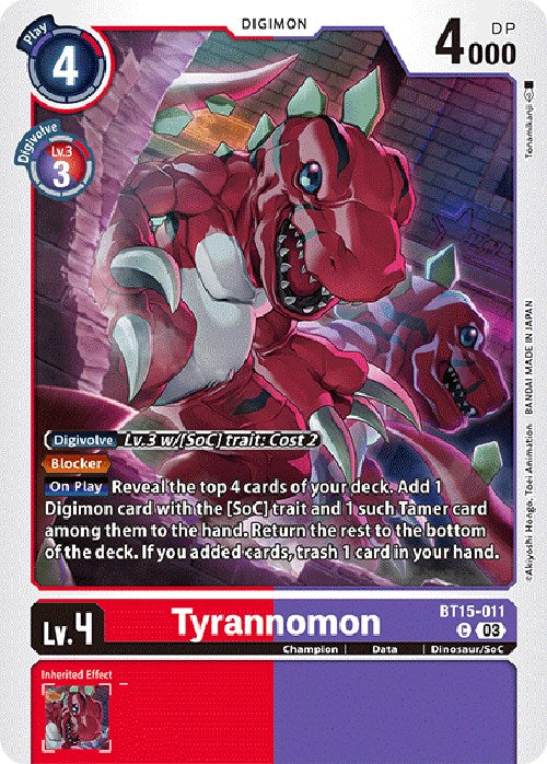 Tyrannomon [BT15-011] [Exceed Apocalypse] 