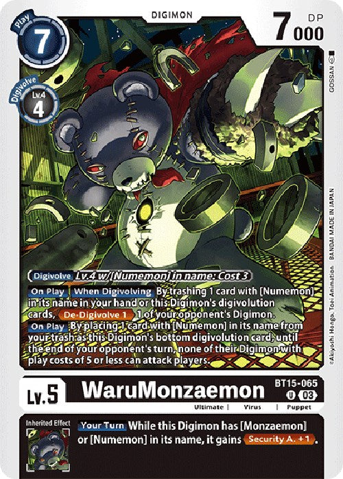 WaruMonzaemon (X Antibody) [BT15-065] [Exceed Apocalypse] 