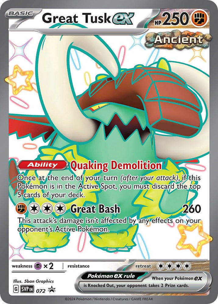 Great Tusk ex (072) [Scarlet &amp; Violet: Black Star Promos] 