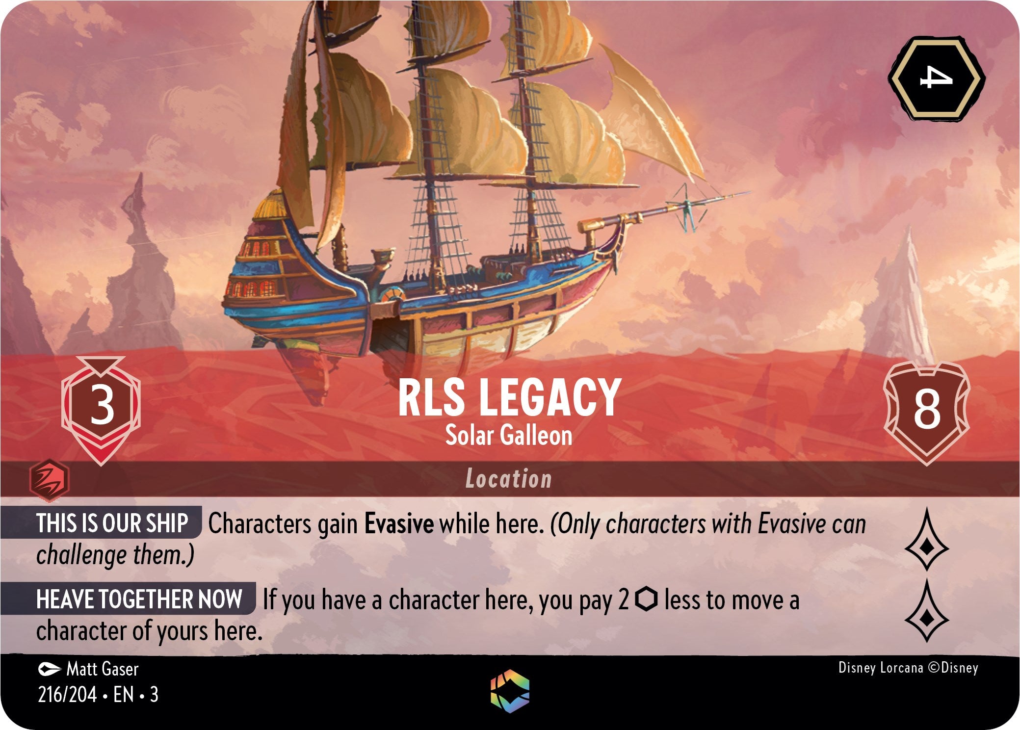 RLS Legacy - Solar Galleon (Enchanted) (216/204) [Into the Inklands] 