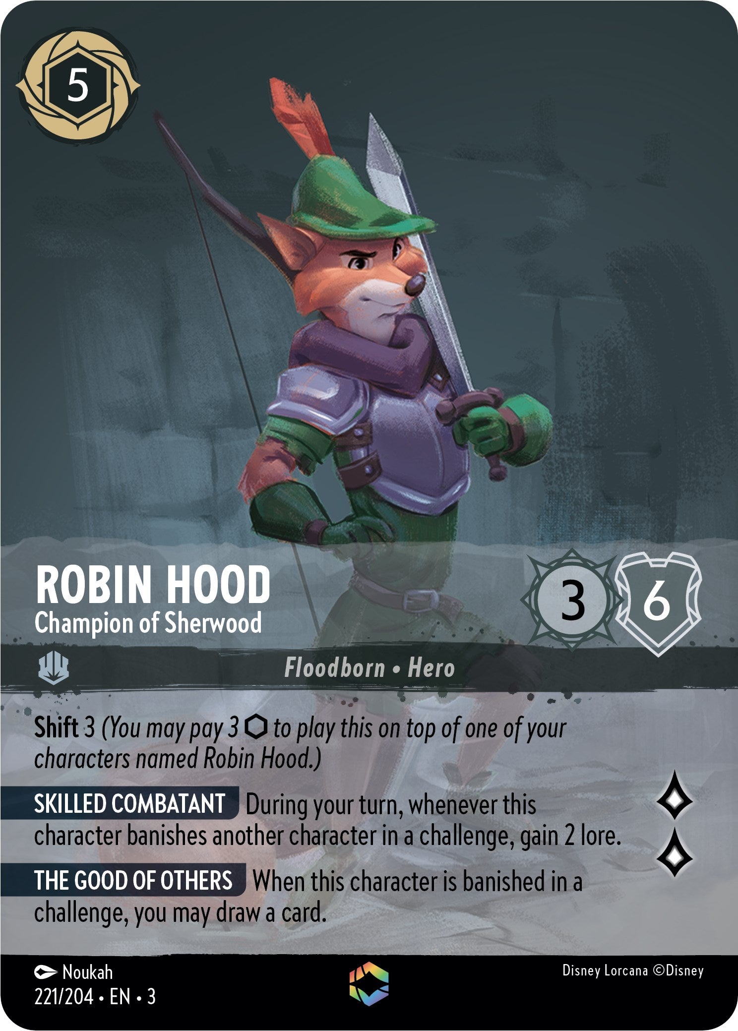 Robin Hood - Champion of Sherwood (Enchanted) (221/204) [Into the Inklands] 