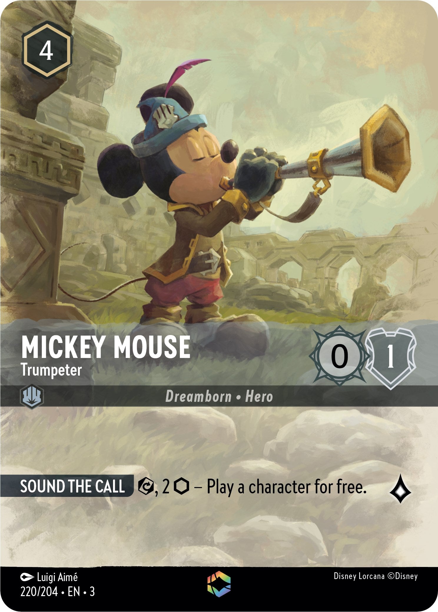 Mickey Mouse -Trumpeter (Enchanted) (220/204) [Into the Inklands] 