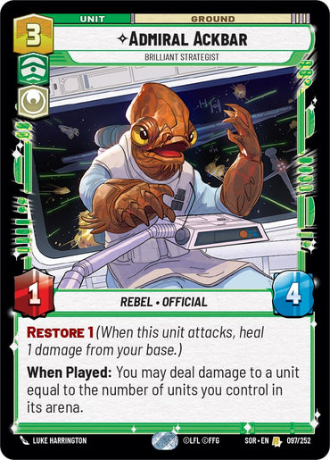 Admiral Ackbar - Brilliant Strategist (097/252) [Spark of Rebellion] 