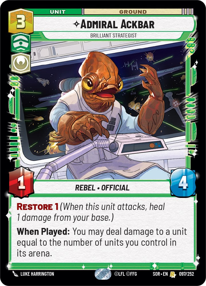 Admiral Ackbar - Brilliant Strategist (097/252) [Spark of Rebellion]