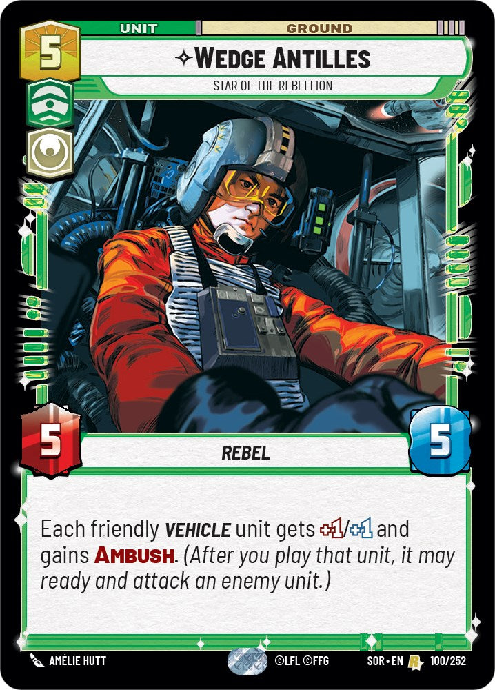 Wedge Antilles - Star of the Rebellion (100/252) [Spark of Rebellion] 