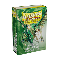 Dragon Shield: Japanese Size 60ct Sleeves - Emerald (Matte) 